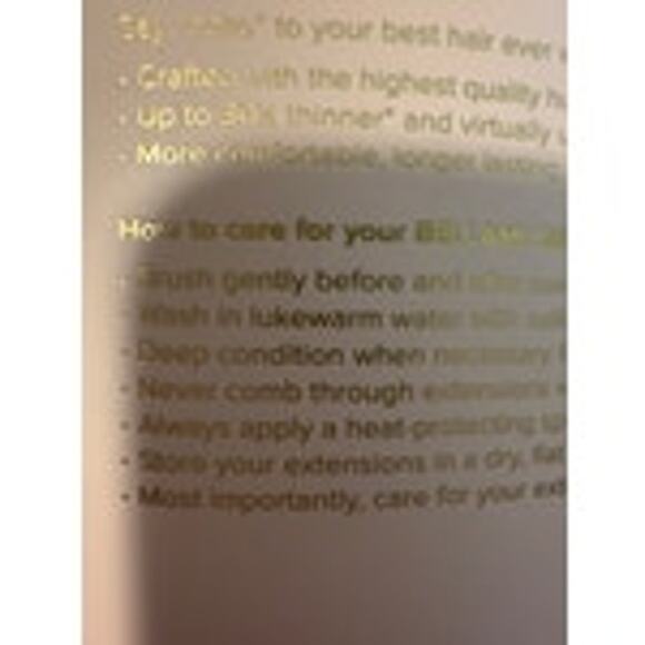 BELLAMI Silk Seam 20” 180g Pearl Blonde Highlight Clip In Hair Extension Beachy - Picture 10 of 14